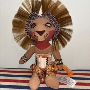 THE LION KING Broadway Musical SIMBA Lion Plush Stuffed Animal toy Disney New 12